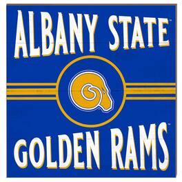 Jardine - Albany State Golden Rams 10'' x 10'' Retro Team Sign - Blue