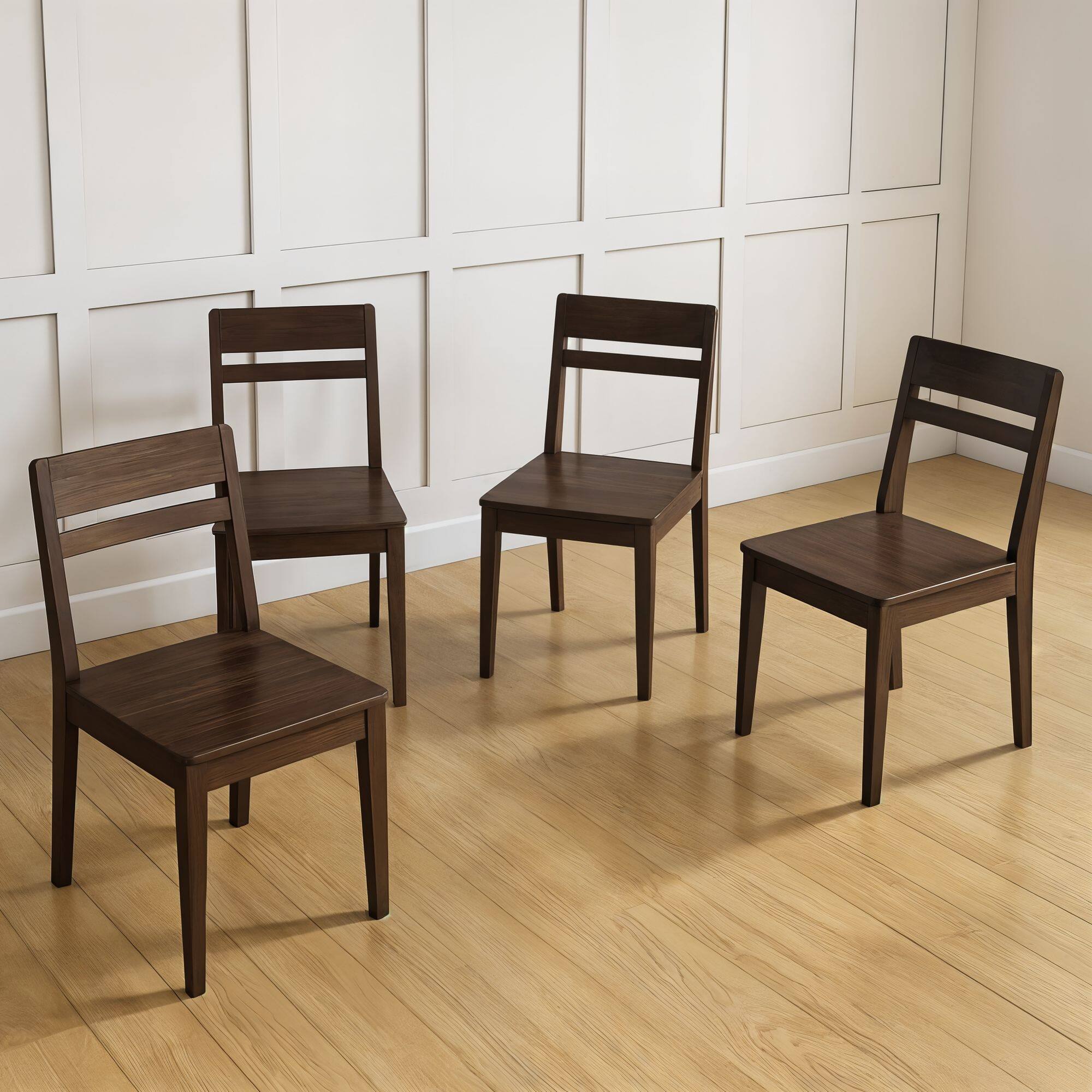 Alt View 4. Grain & Grove - Crew Dining Chair and Table Combo, Walnut - Walnut.