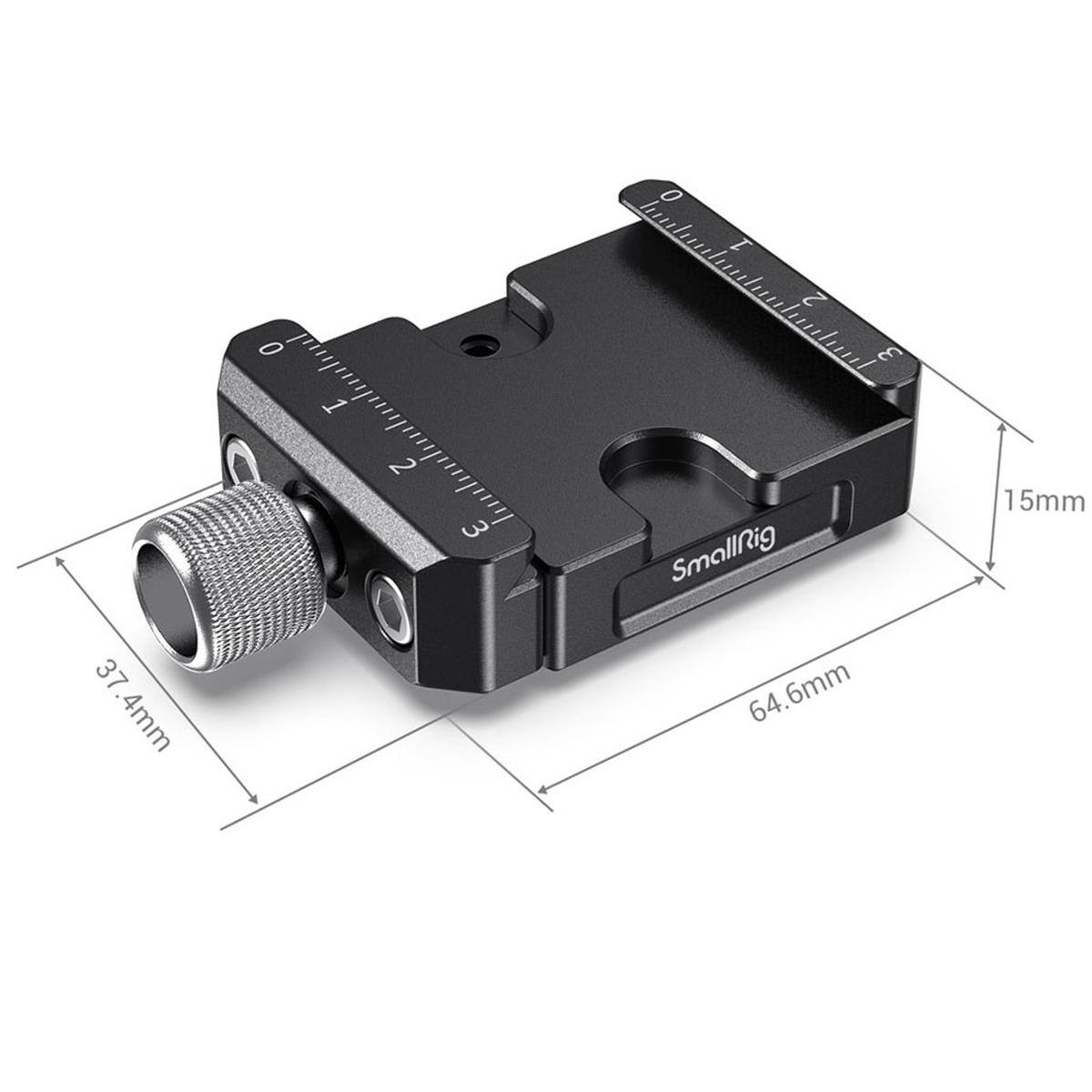 37.4mm  
0 1 2 3  
0 hho 1 lmbmlntrllmil  
2 3  
SmallRig  
64.6mm  
1 5mm