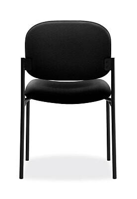 Alt View 4. HON - Scatter Fabric Stacking Guest Chair - Black.