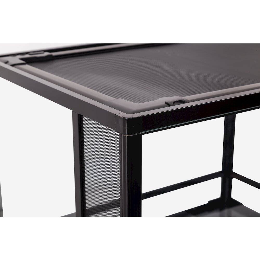 Alt View 1. TRIXIE - 32 Gallon Glass Terrarium, Double Hinged Doors, Mesh Top - Black.