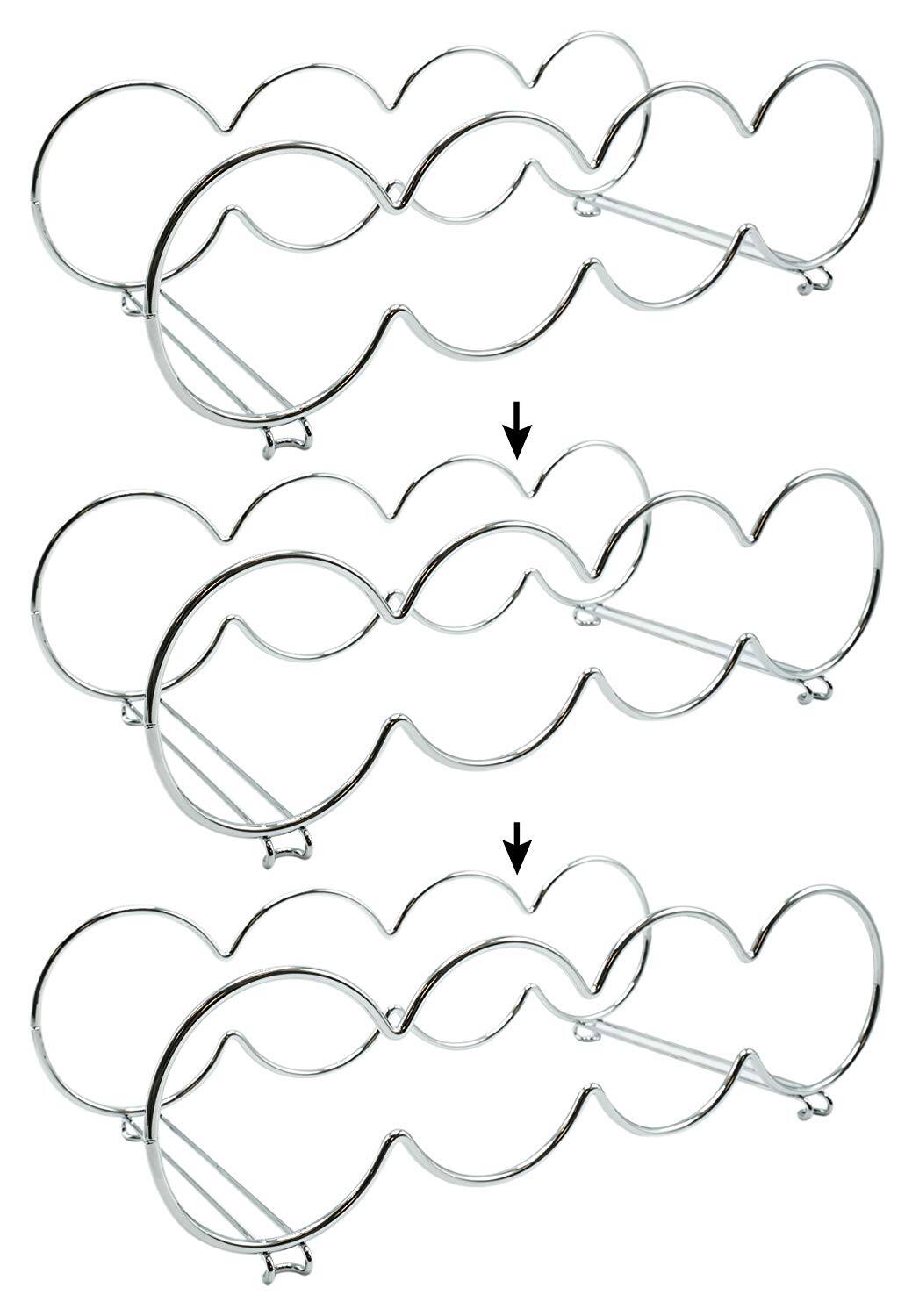 Alt View 3. Sorbus - Sorbus® 3-Tier Stackable Wine Rack, Round Classic Style Wine Racks for Bottles, Hold 12 Bottles, Metal (Silver) - Silver.