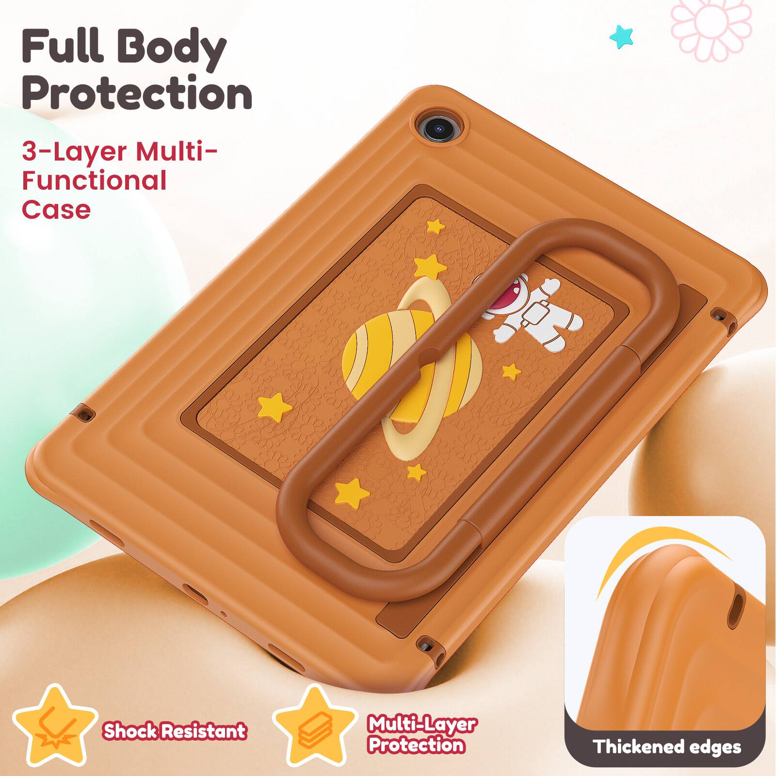 Full Body Protection  
3-Layer Multi-Functional Case  
Shock Resistant  
Multi-Layer Protection  
Thickened Edges