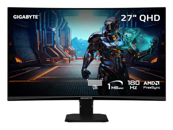 GIGABYTE 27" QHD VA 180Hz AMD FreeSync 1ms MPRT