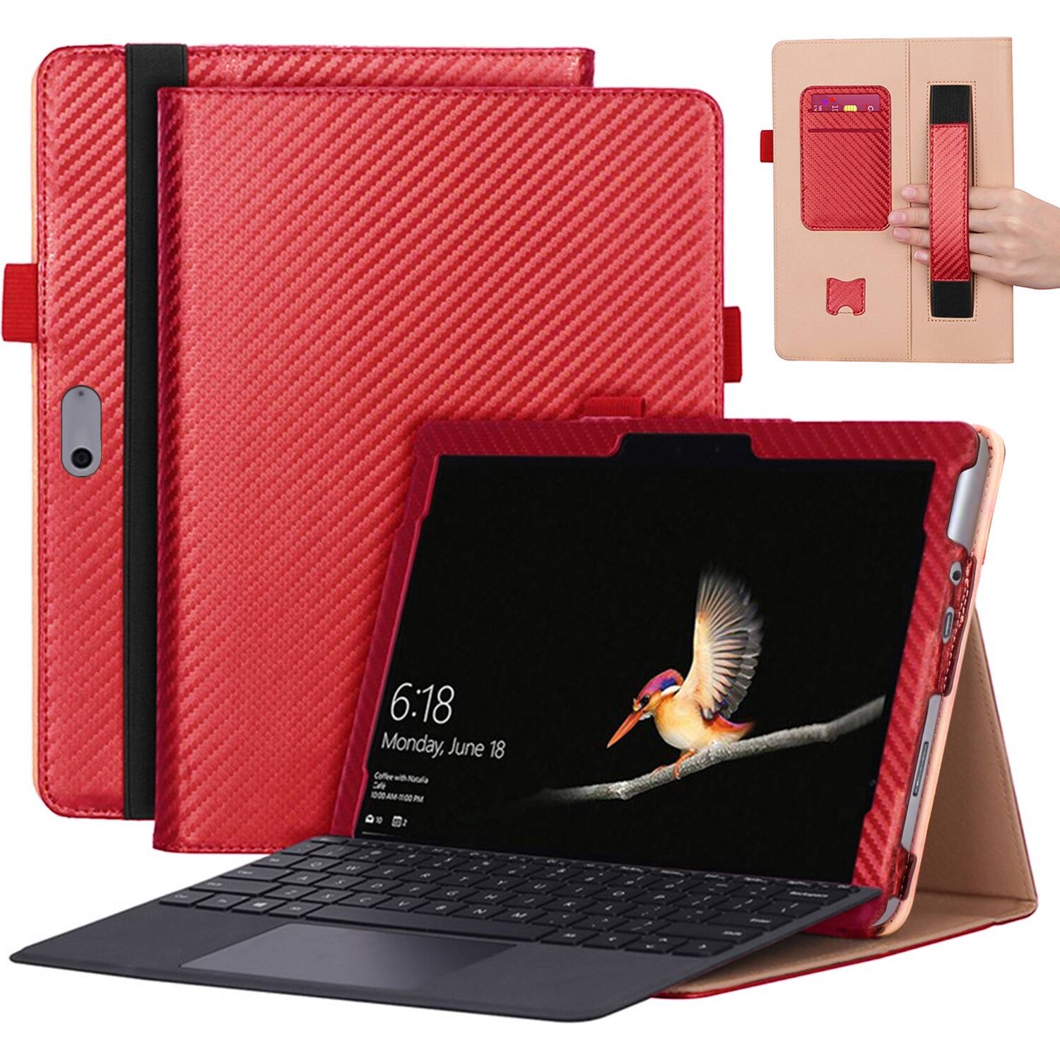 Alt View 14. SaharaCase - Bi-Fold Folio Case for Microsoft Surface Go 4 and Surface Go 3 - Red.