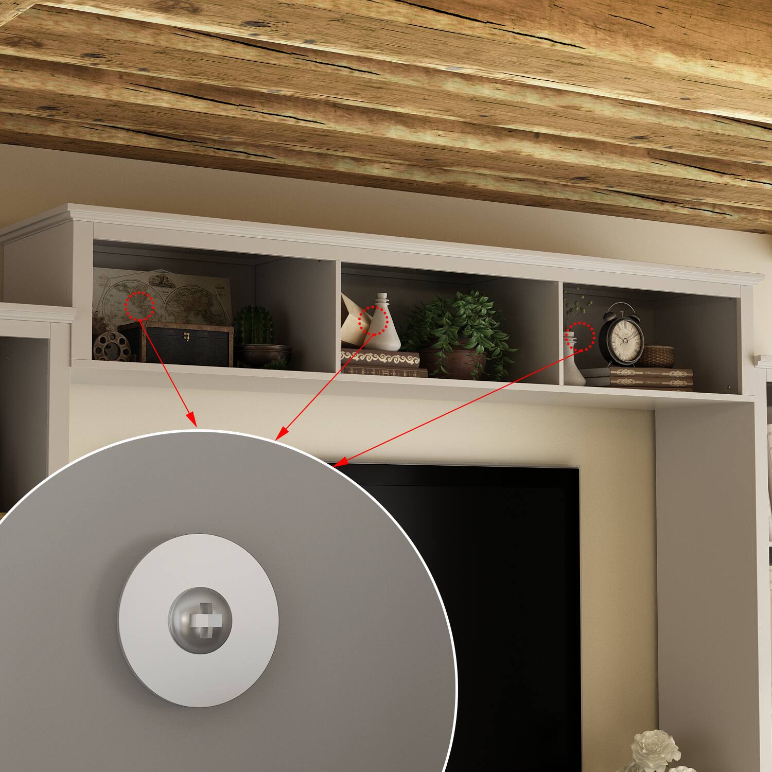 Alt View 6. Famapy - Famapy Entertainment Center for TVs Up to 70 Inches TV Stands Wall Unit with Storage Shelves & Glass Doors - Gray.