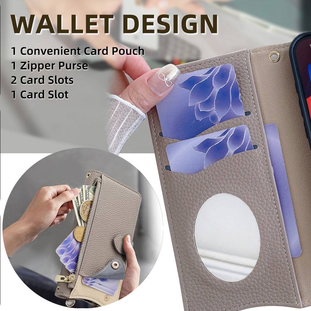 WALLET DESIGN

1 Convenient Card Pouch  
1 Zipper Purse  
2 Card Slots  
1 Card Slot