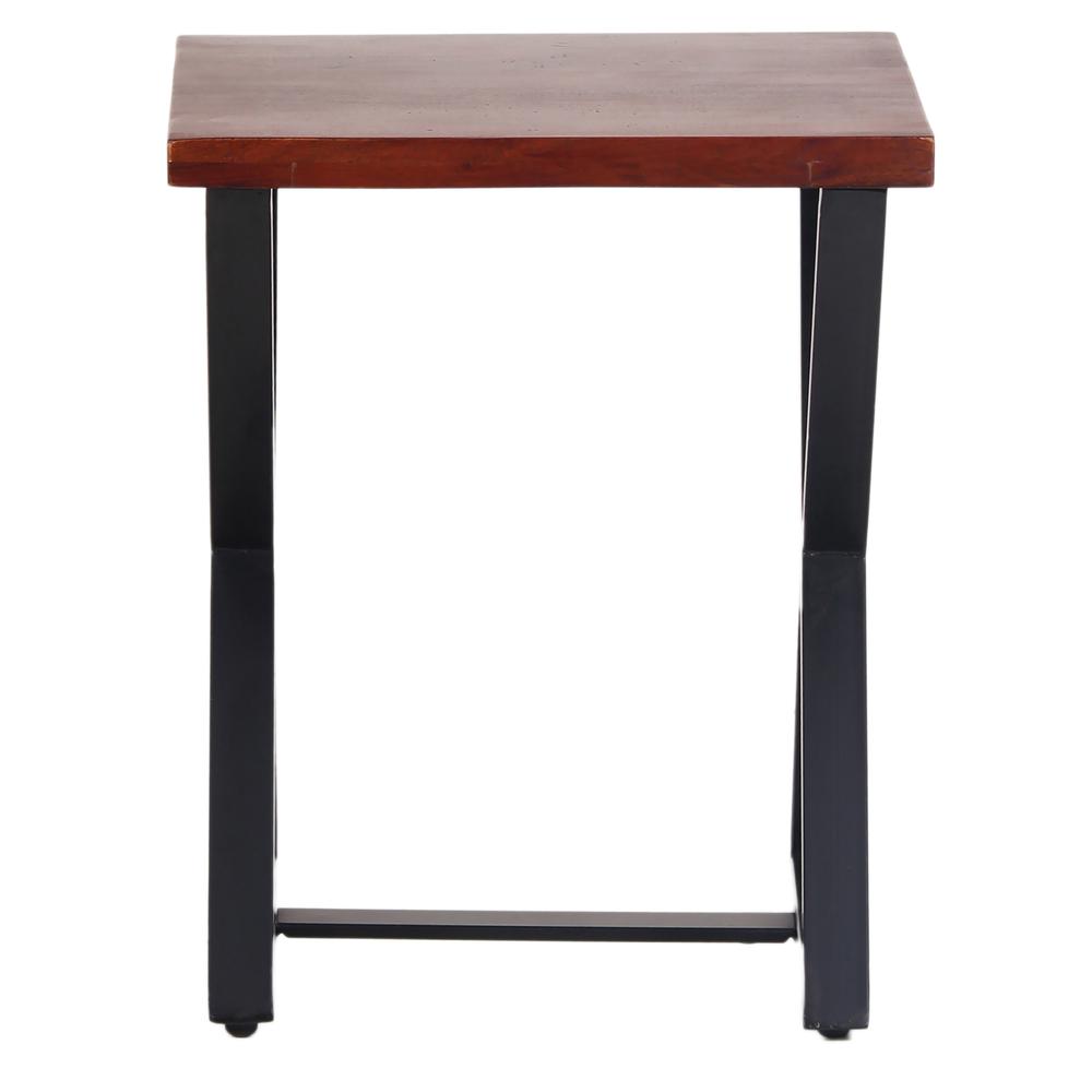 Alt View 4. AmeriHome - AmeriHome Acacia Cross Leg Side Table - Multicolor.