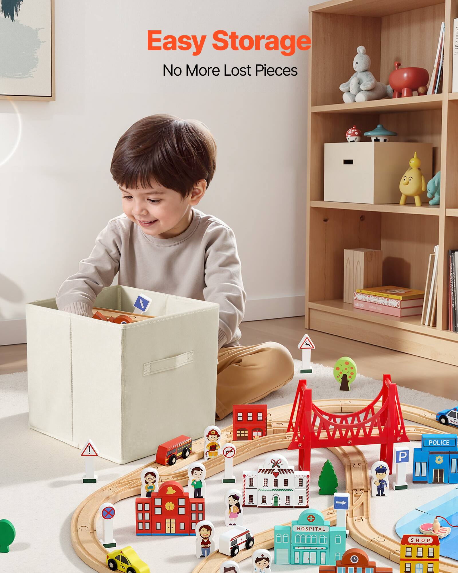 Easy Storage  
No More Lost Pieces