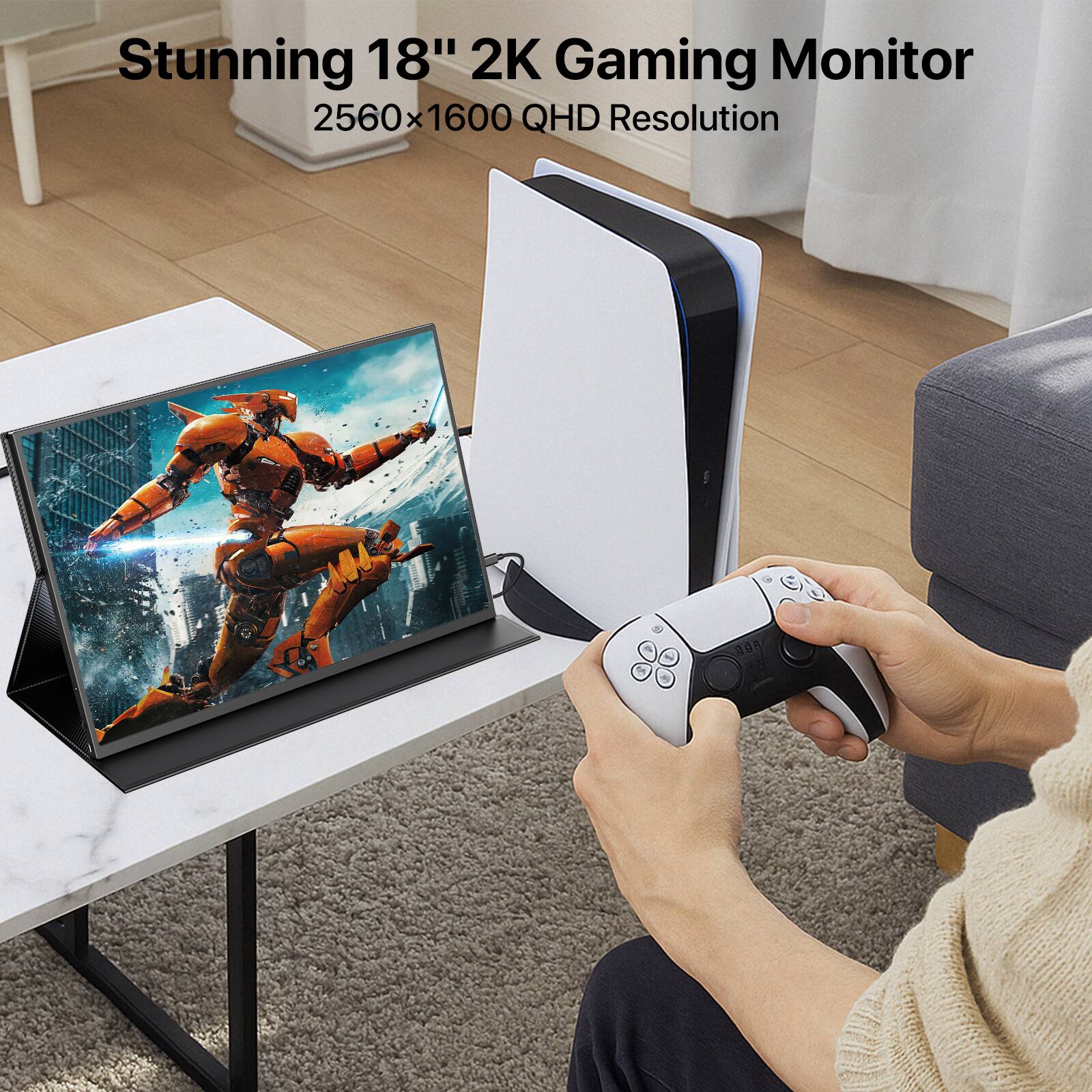 Stunning 18" 2K Gaming Monitor  
2560x1600 QHD Resolution