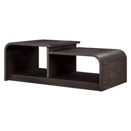 Liberty Furniture Industries - Living Room Cocktail Table Rounded Waterfall Edge Design - Oak Wood - Espresso