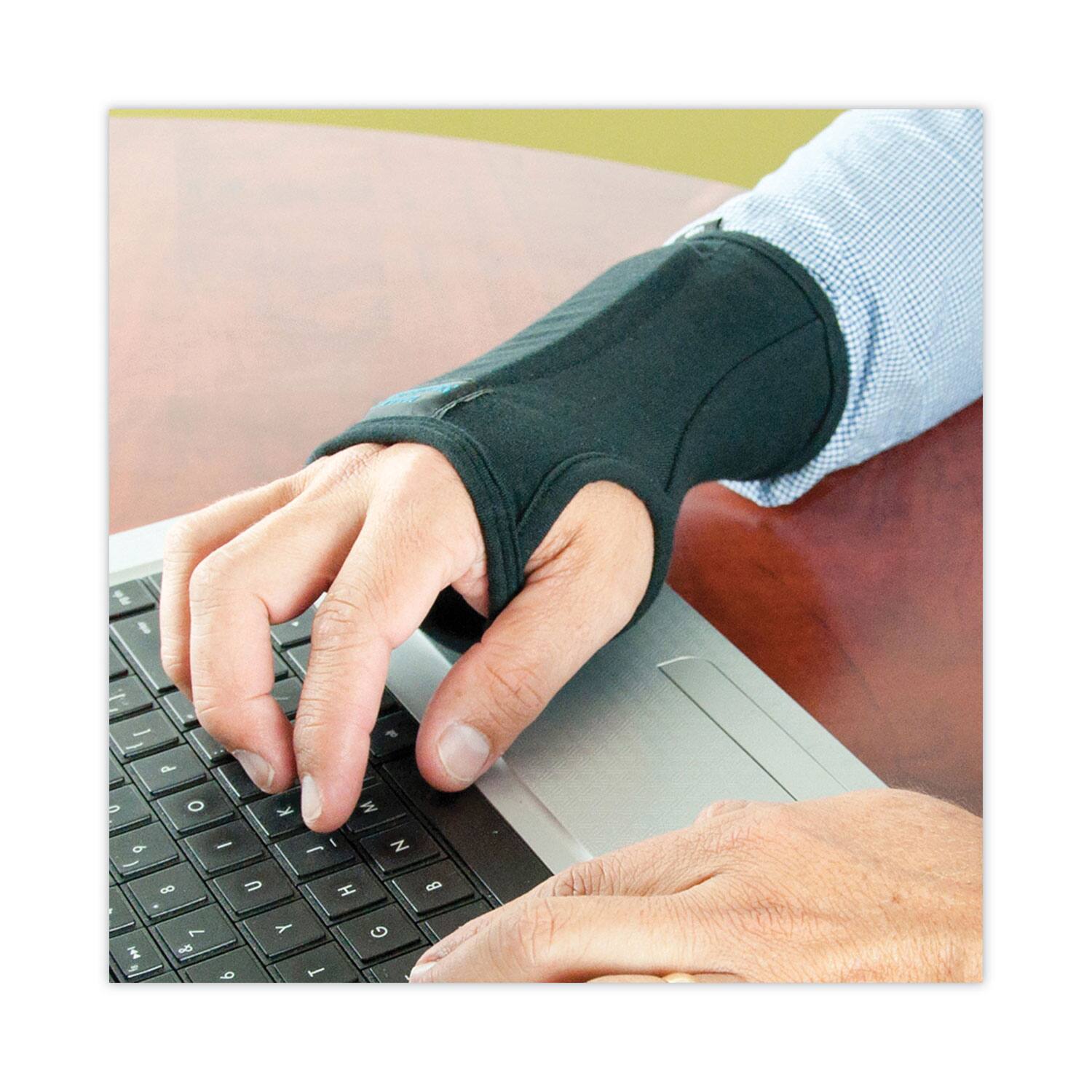 Left. Lexip - RSI Smart Glove Compression Therapy Wrist Support Carpal Tunnel Arthritis Tendonitis Hand Fatigue - Black.