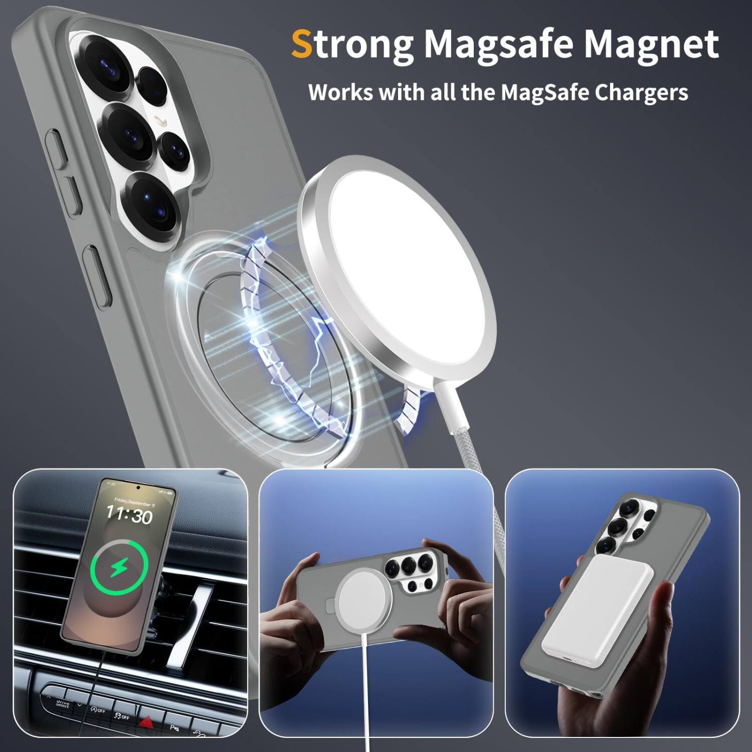Strong MagSafe Magnet  
Works with all the MagSafe Chargers