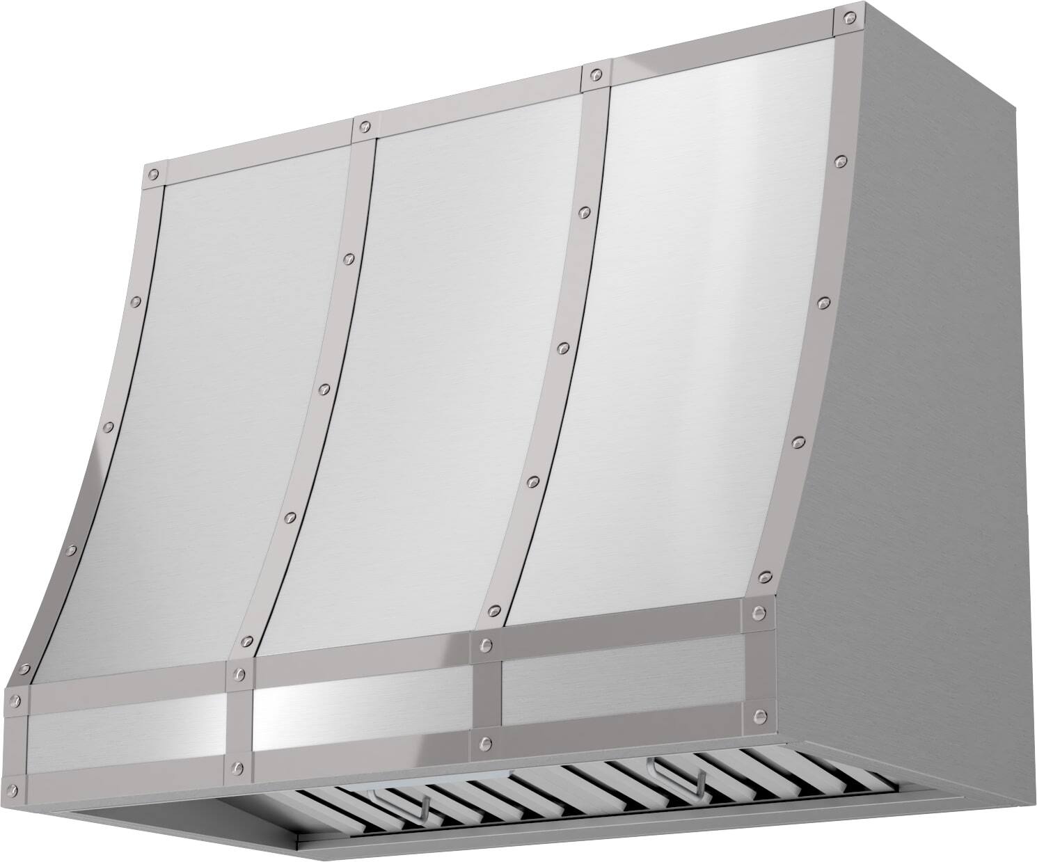 Alt View 2. Zephyr - Forte 36 in. Convertible Wall Mount Custom Range Hood - Stainless Steel.