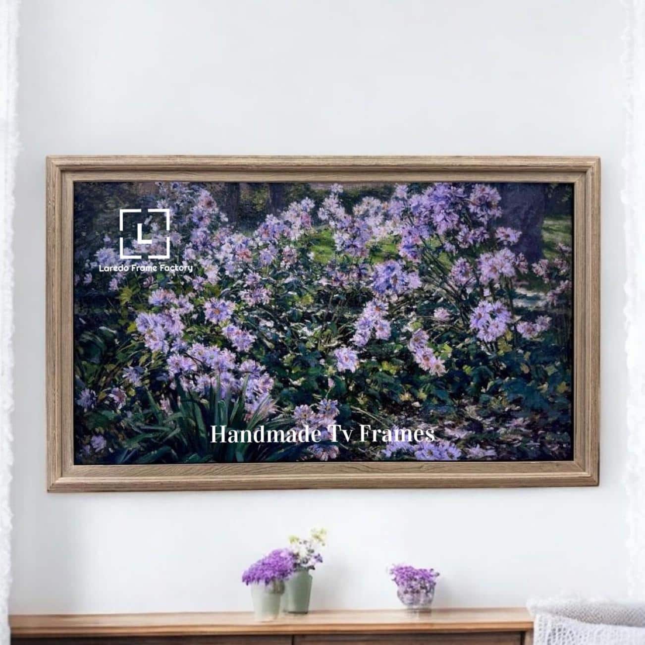 LAREDO FRAME FACTORY - 32 inch Handmade Tv frame for Samsung The Frame tv and Frame Pro Model - RUSTIC DRIFT WOOD