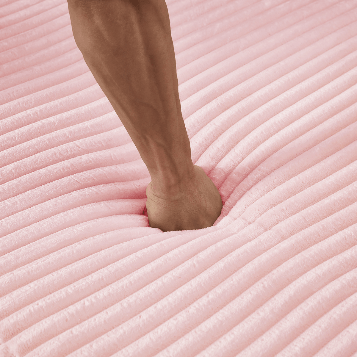 Alt View 5. Trinkets Crazed - 60-Inch Oversized Round Chaise Longue Chair Indoor,Modern Upholstered Corduroy Deep Seat Single Cloud Floor Sofa Chair - Pink.