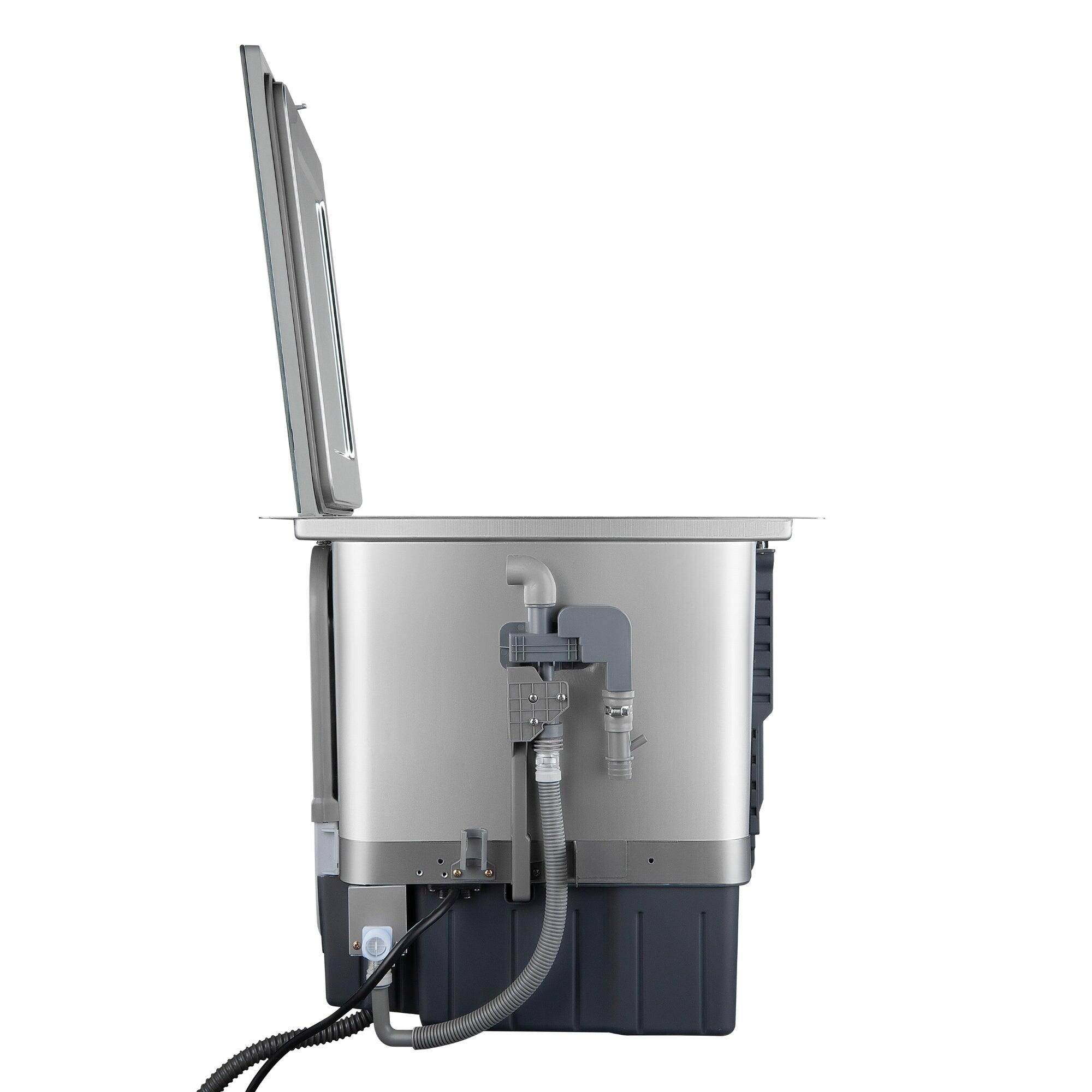 Left. FOTILE - FOTILE 2-in-1 Top Load Dishwasher, Compact with HydroJet, 15-Min Wash, Produce Cycle, Stainless Tub, Child Lock - Black.