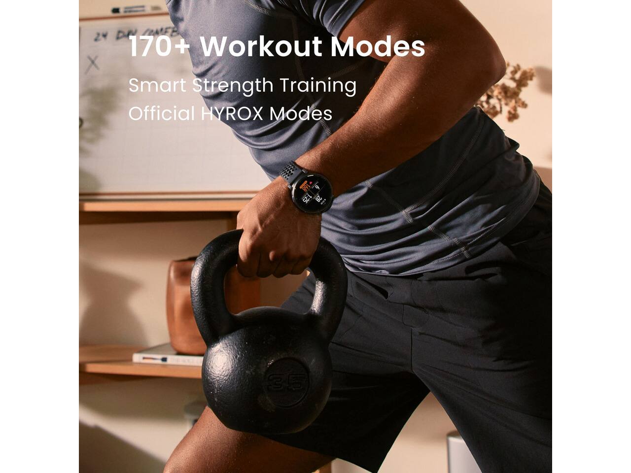 170+ Workout Modes  
Smart Strength Training  
Official HYROX Modes