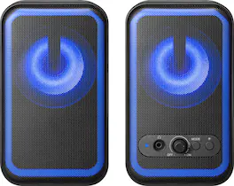Insignia™ - 2.0 Bluetooth Computer Speakers with RGB Lighting (2-Piece) - Black
