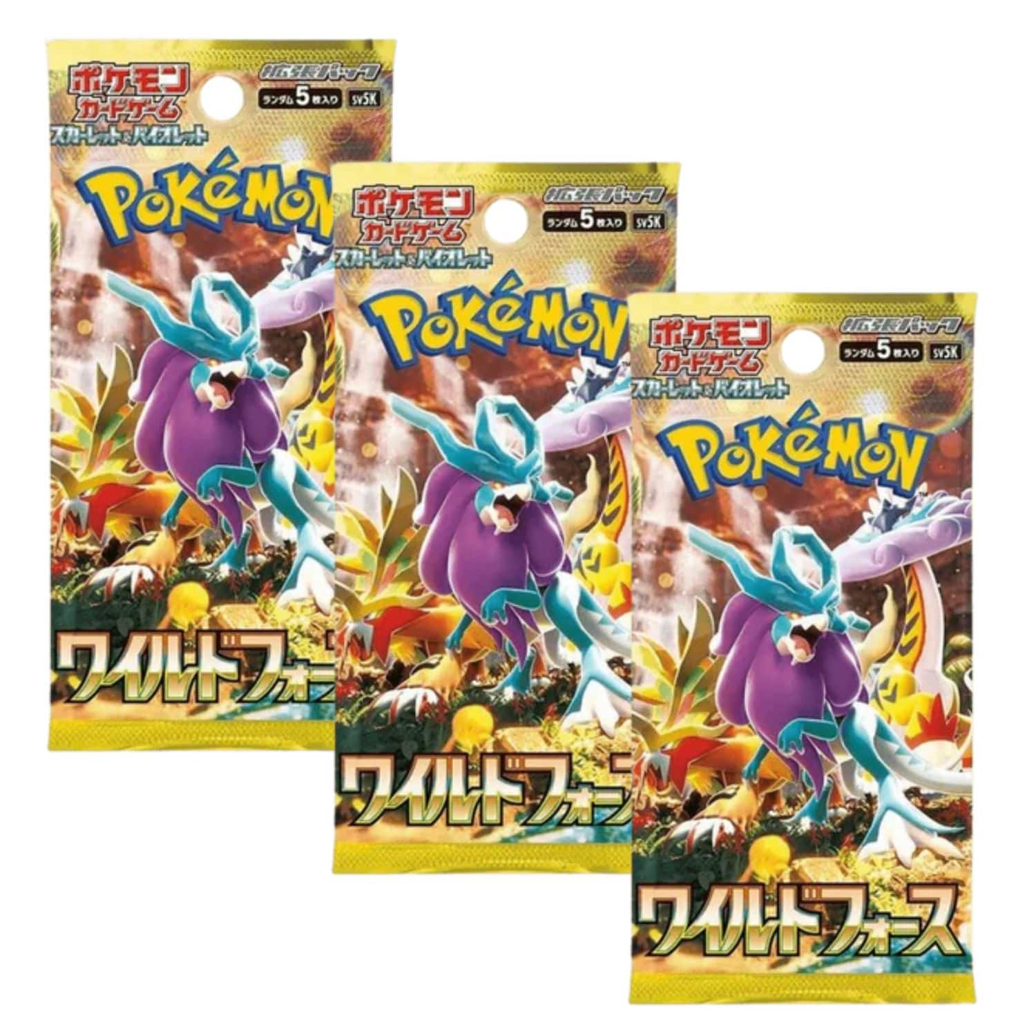 Pokémon TCG SV5K Scarlet & Violet Wild Force Booster Pack | 3 Pack