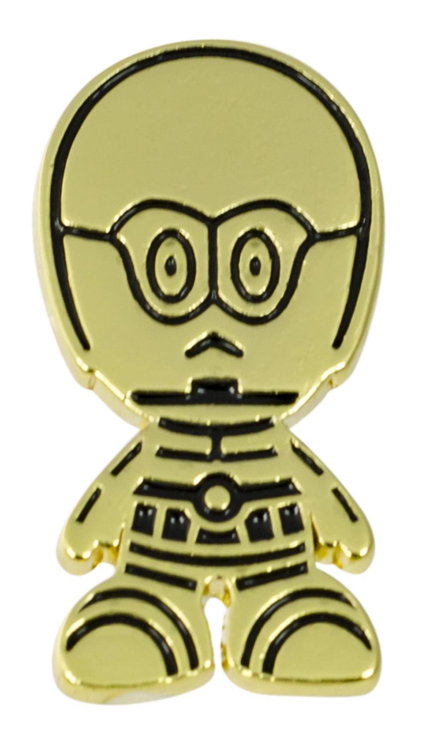 Alt View 10. Seven20 - Star Wars C-3PO Stylized 7 Inch Plush With Enamel Pin - Gold.