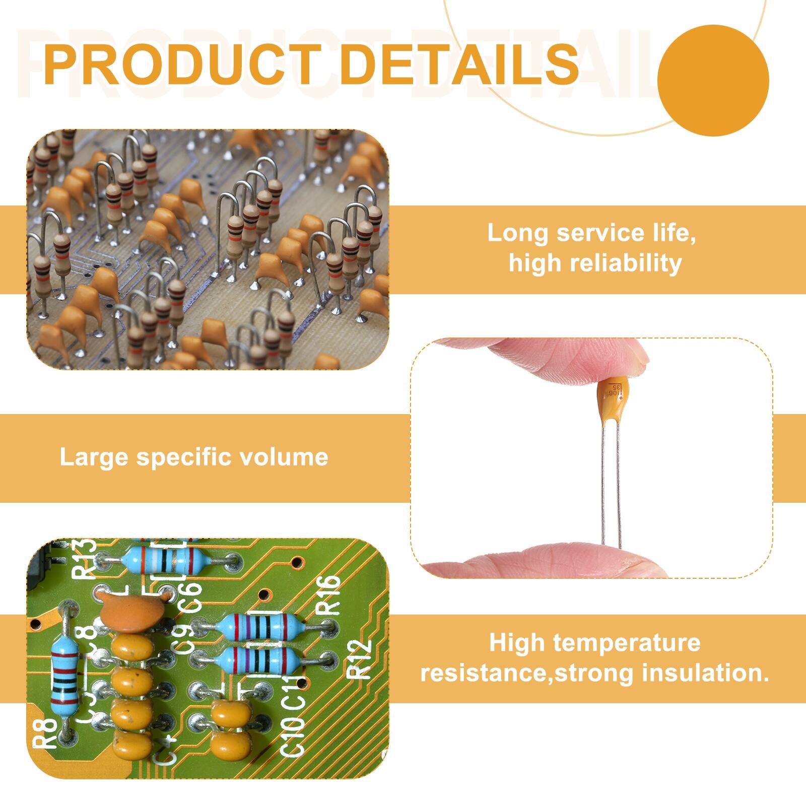PRODUCT DETAILS

- Long service life, high reliability
- Large specific volume
- High temperature resistance, strong insulation.