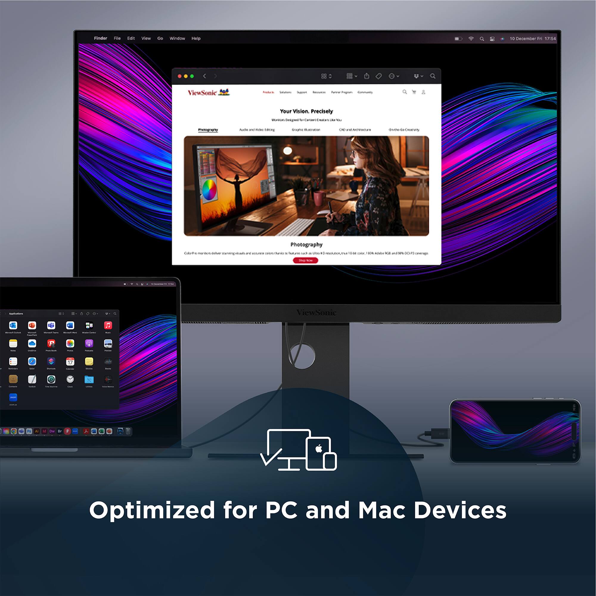 ViewSonic - Your Vision Precisely  
www.mwcn.com  
Photography  
Optimized for PC and Mac Devices