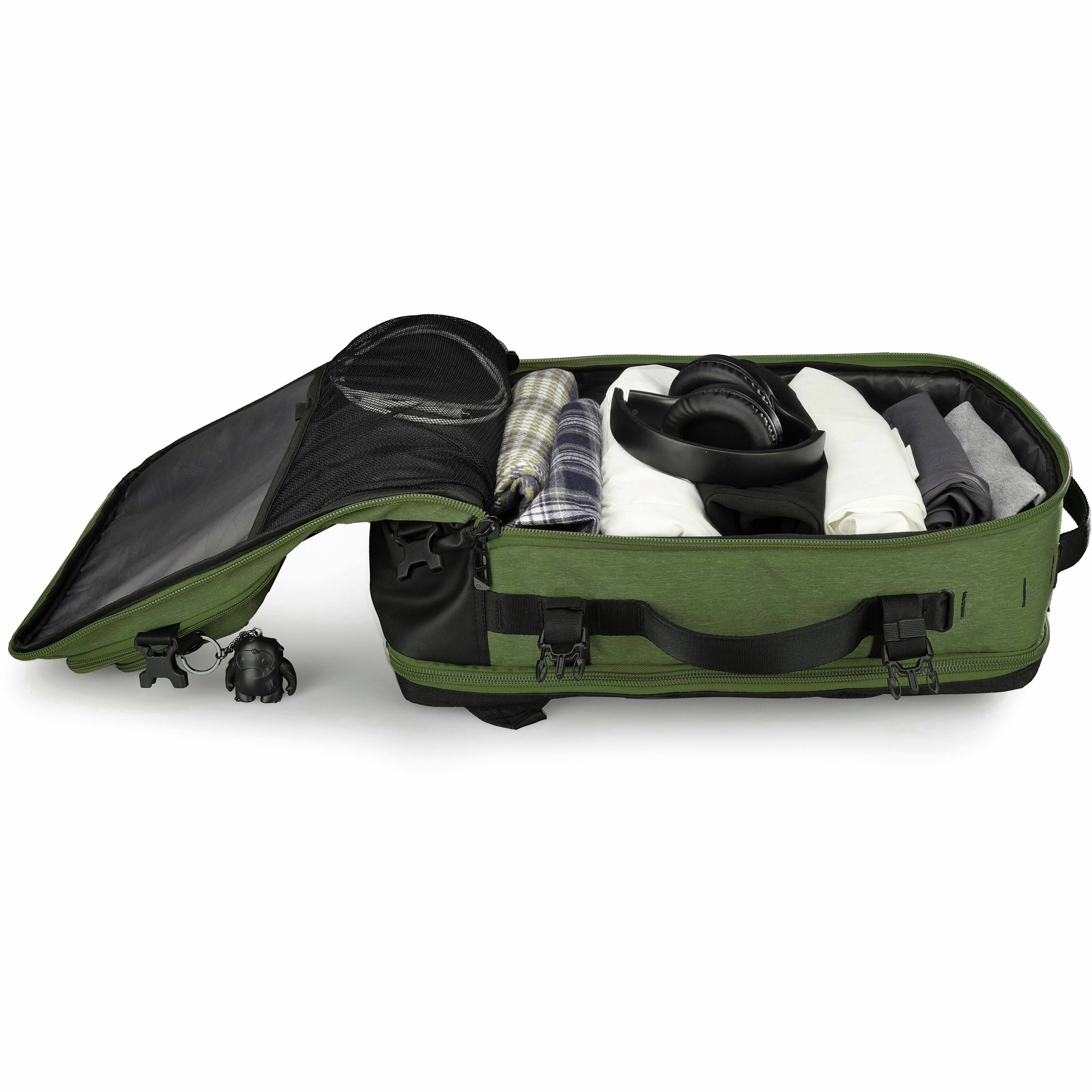 Alt View 19. Swissdigital Design - BERG PRO TSA-Friendly Backpack With USB Charging Port  RFID Protection and Fits Up to 17″ Laptop - Dark Green.