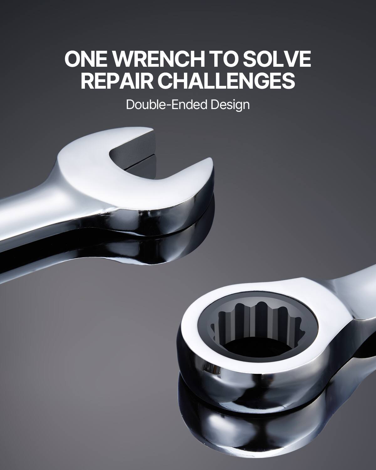 ONE WRENCH TO SOLVE REPAIR CHALLENGES  
Double-Ended Design