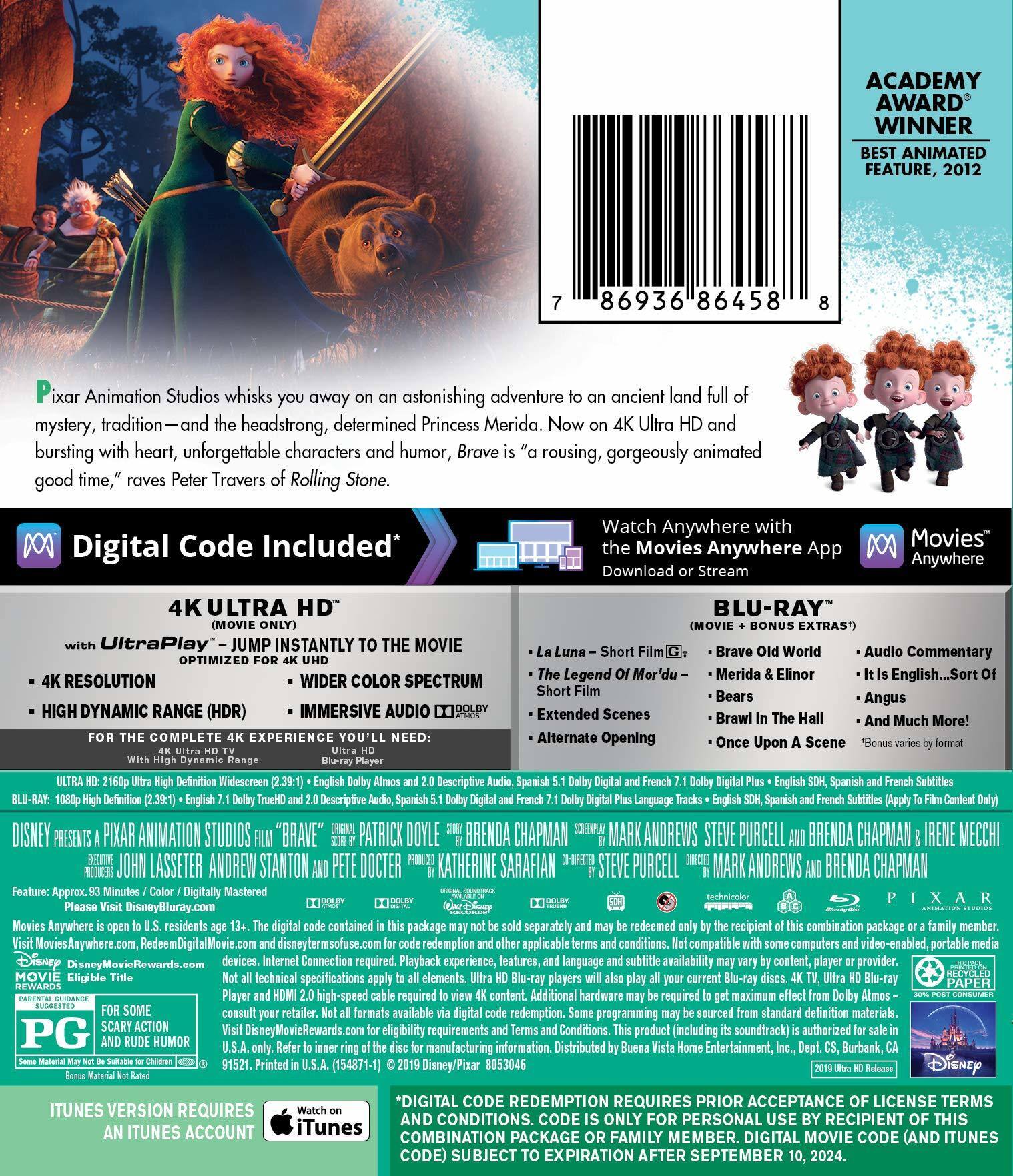 Alt View 1. Brave   - 4K Blu-Ray.
