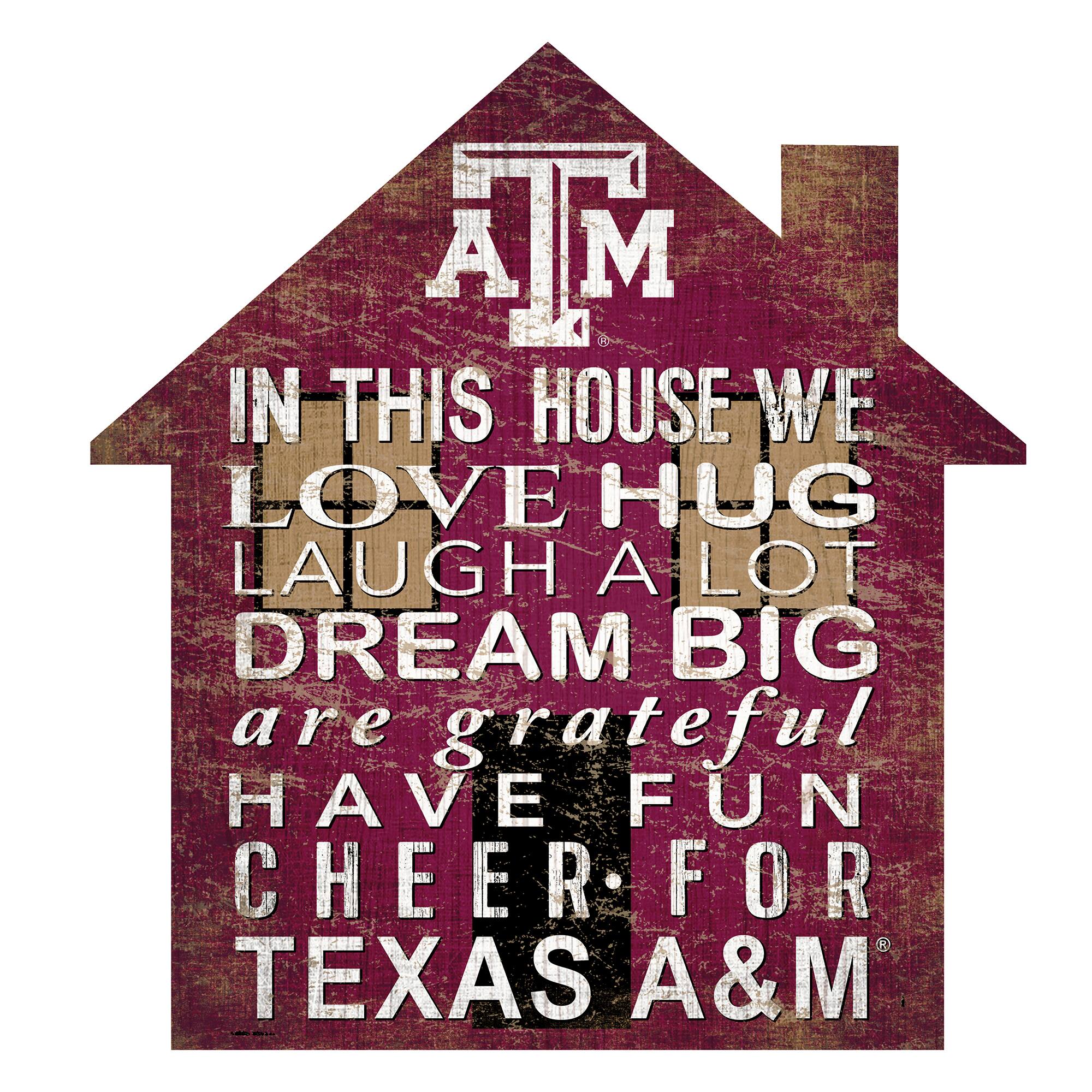 Texas A&M Aggies 12'' Team House Sign
