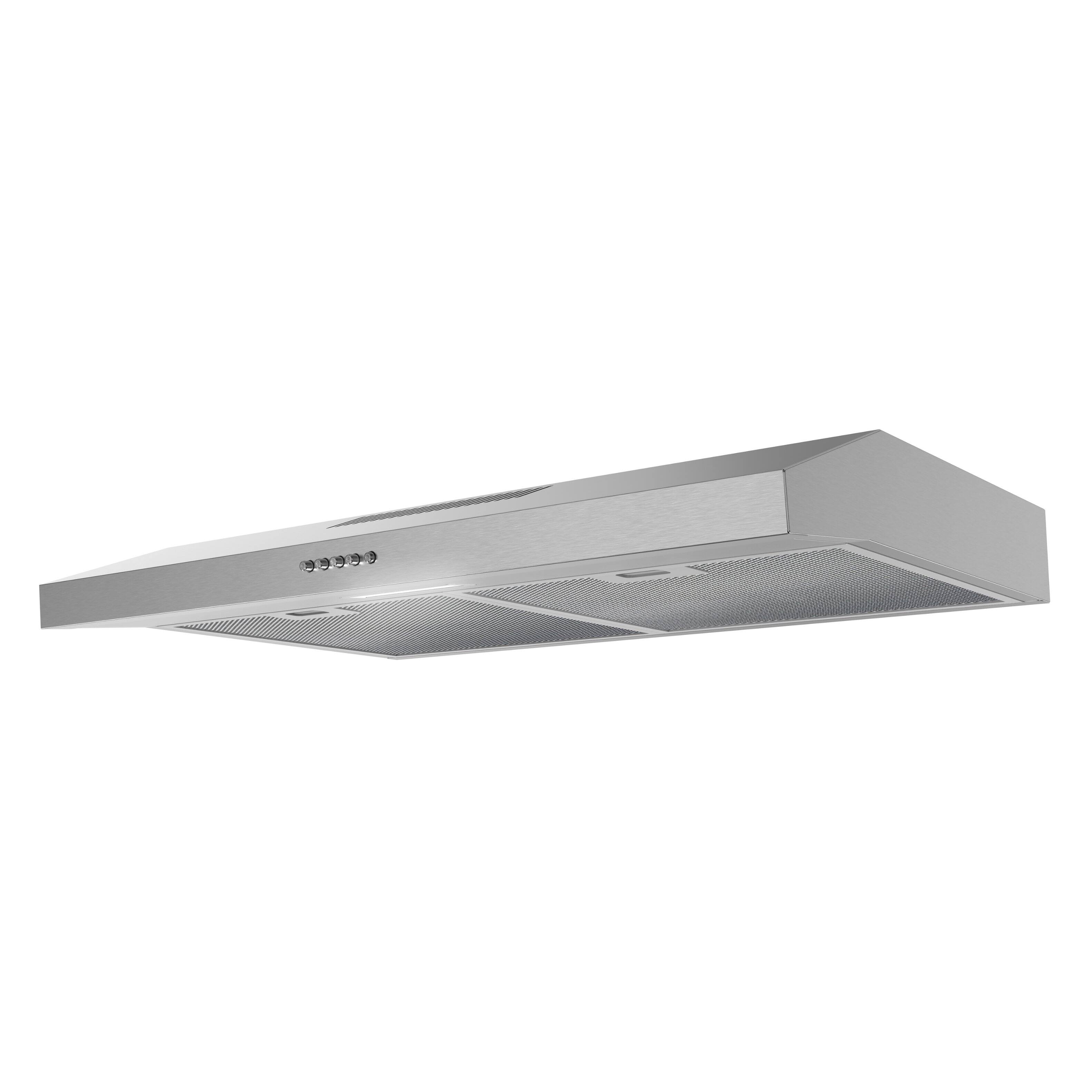 Alt View 2. Streamline - 30 in. Ausa Convertible Undermount 80 CFM Range Hood, Mesh Filters, Push Button Control, LED Light - Brushed Stainless Steel.