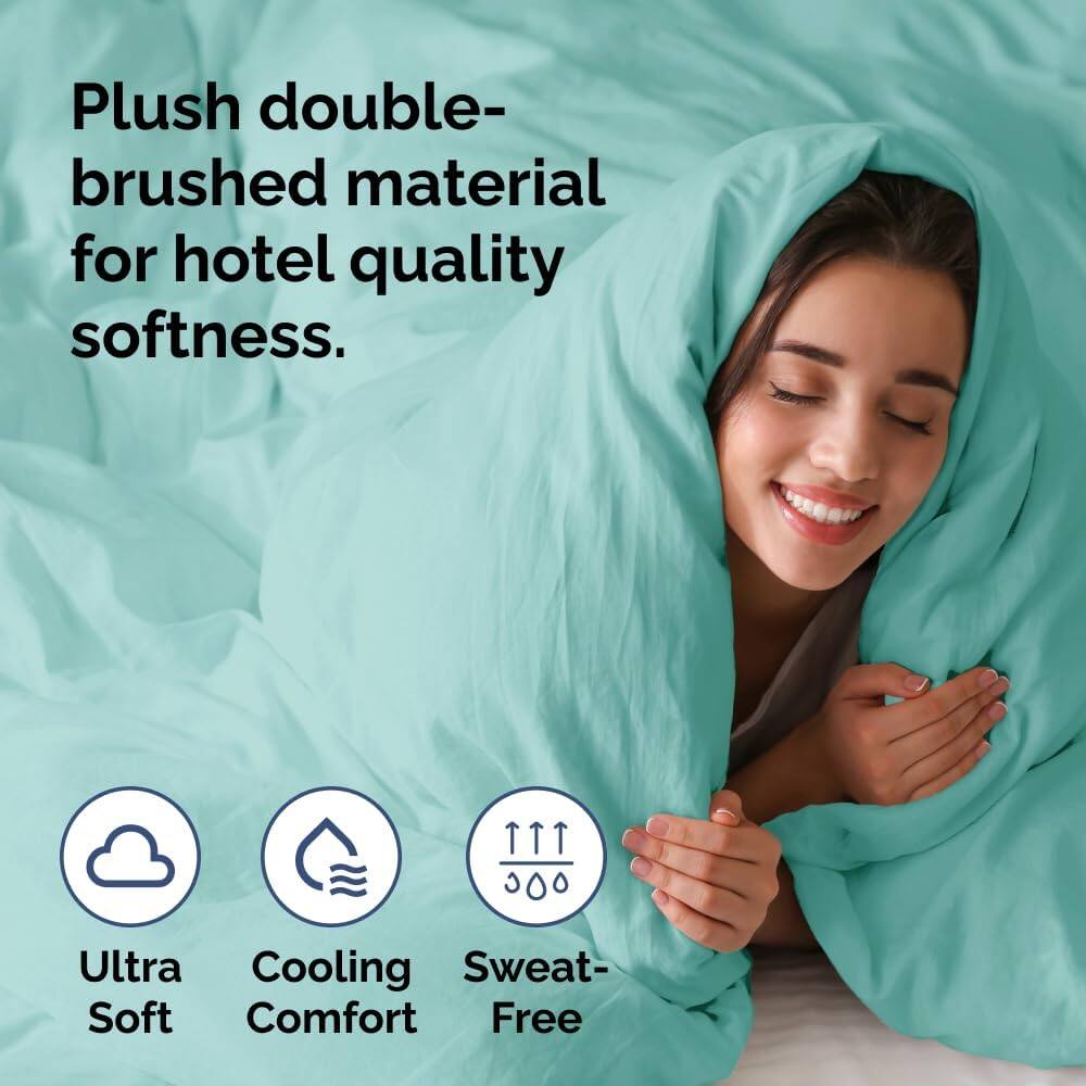 Plush double-brushed material for hotel quality softness.

- Ultra Soft
- Cooling Comfort
- Sweat-Free