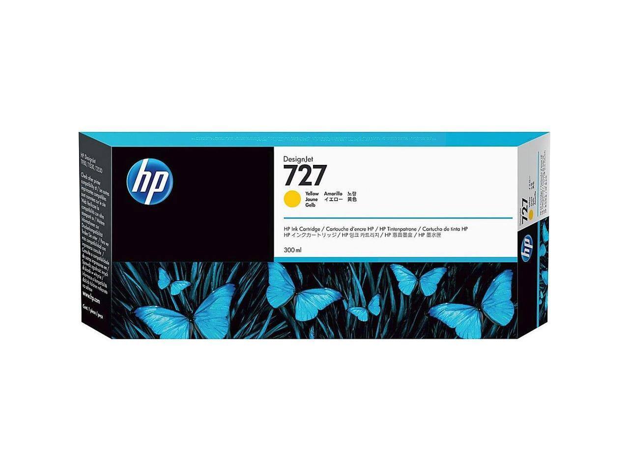 DesignJet 727  
Yellow Amarillo Jaune Gelb HP Ink Cartridge / Cartouche d'encre HP / HP Tintenpatrone / Cartucho de tinta HP  
300 ml