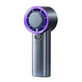 PRIMEPLUS - Portable Handheld Turbo Fan 100 Wind Speeds Adjustable Mini Personal Fan Battery Operated Electric Eyelash Fan - Purple