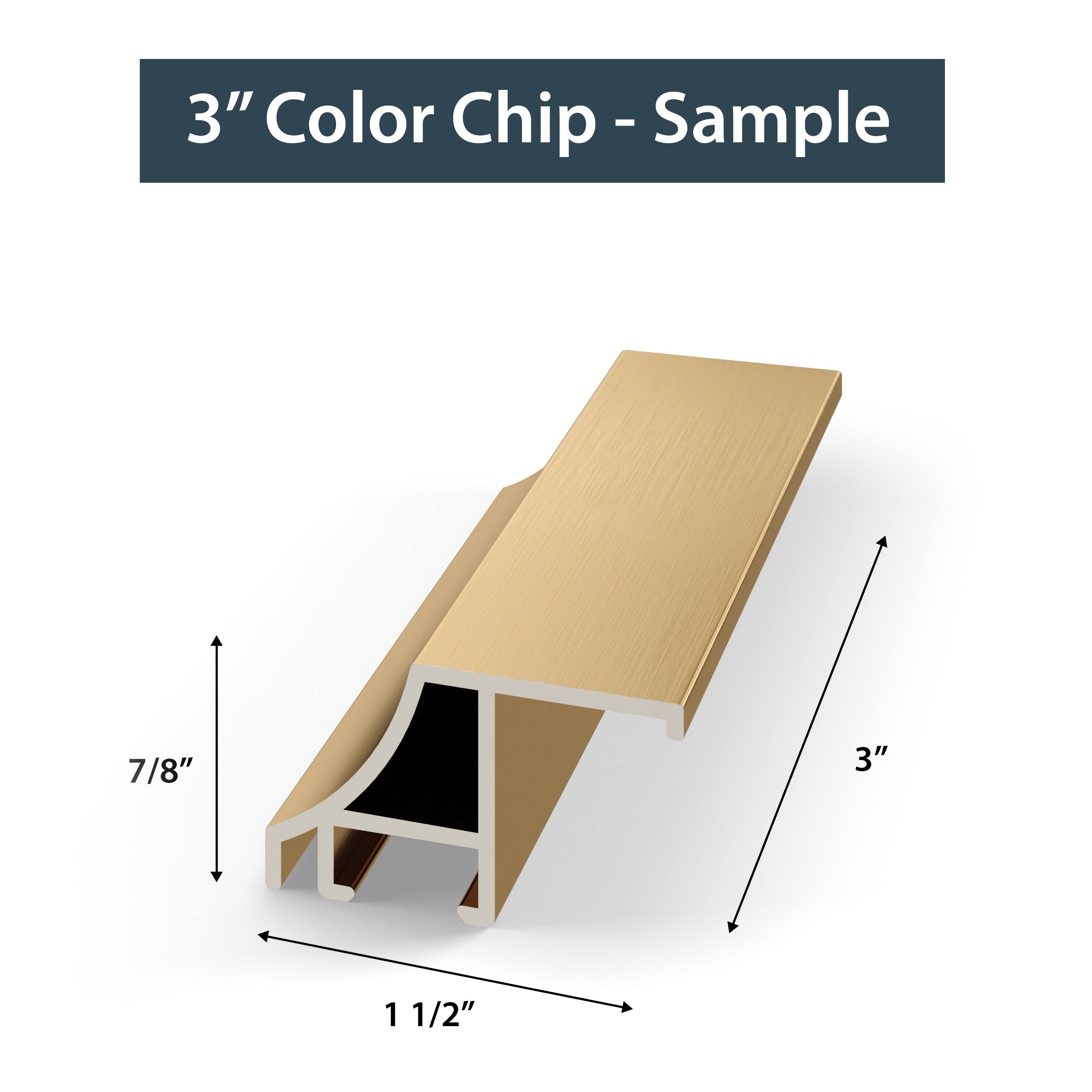 "3" Color Chip - Sample" is the text on the image.