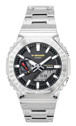 Casio - G-Shock Full Metal Analog Digital Smartphone Link Stainless Steel Dial Solar GM-B2100SD-1C 200M Men's Watch - Black