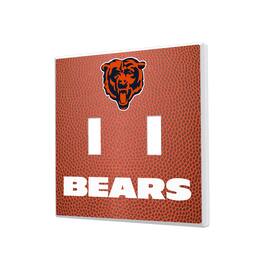 Keyscaper - Chicago Bears Football Design Double Toggle Light Switch Plate - Multicolor