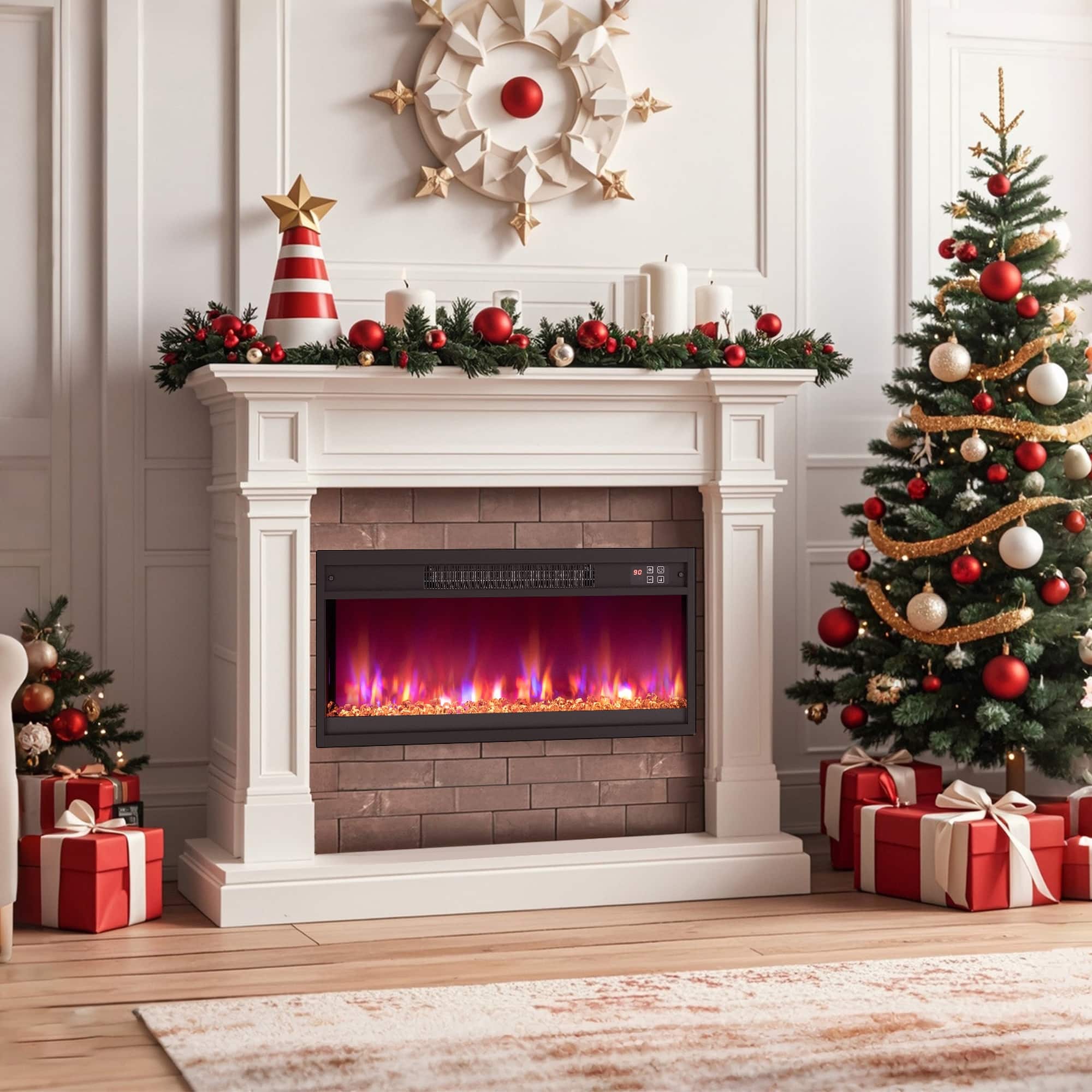 Boyel Living - 27 Inch 1500W Electric Fireplace Insert with Remote Control