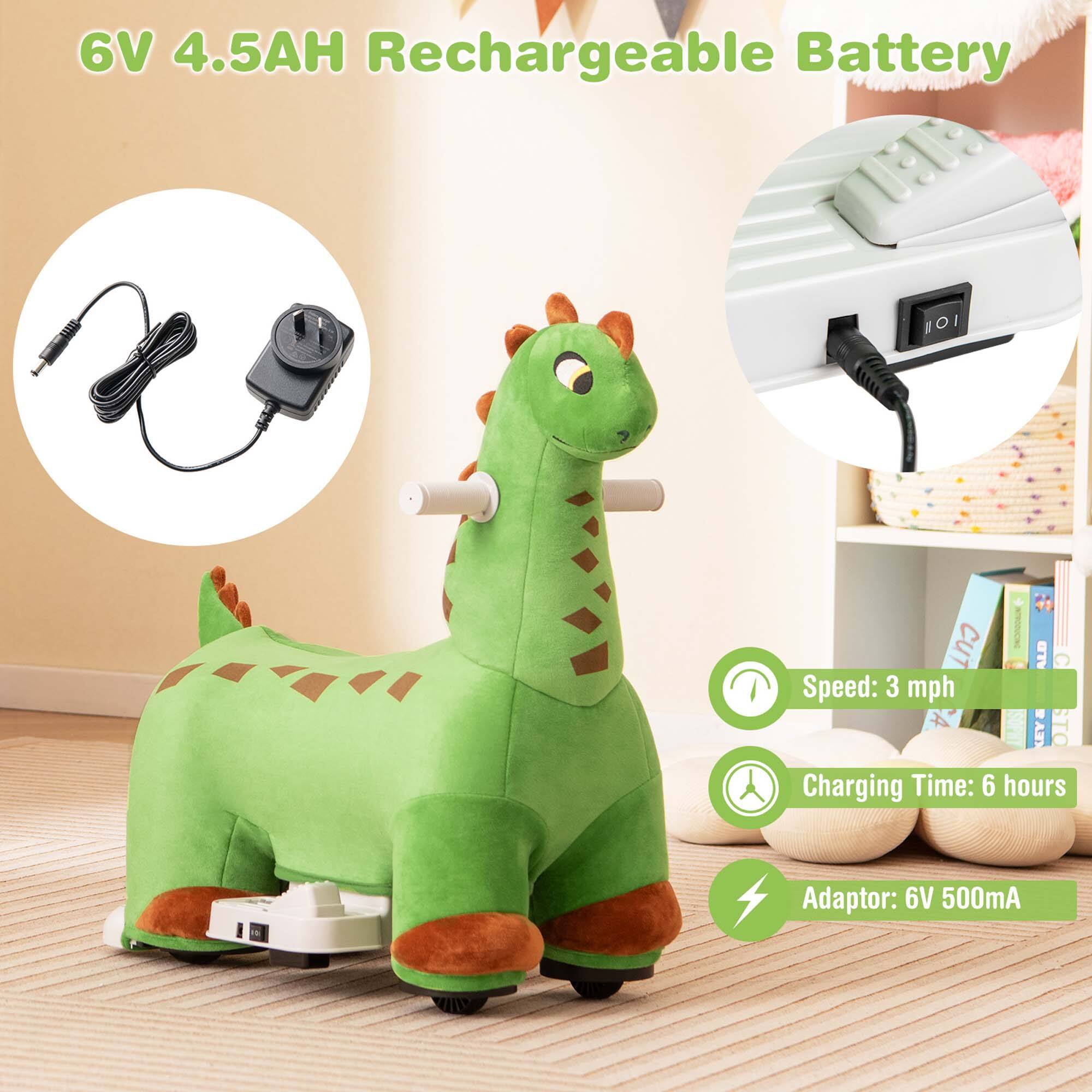 6V 4.5AH Rechargeable Battery

Speed: 3 mph

Charging Time: 6 hours

Adaptor: 6V 500mA