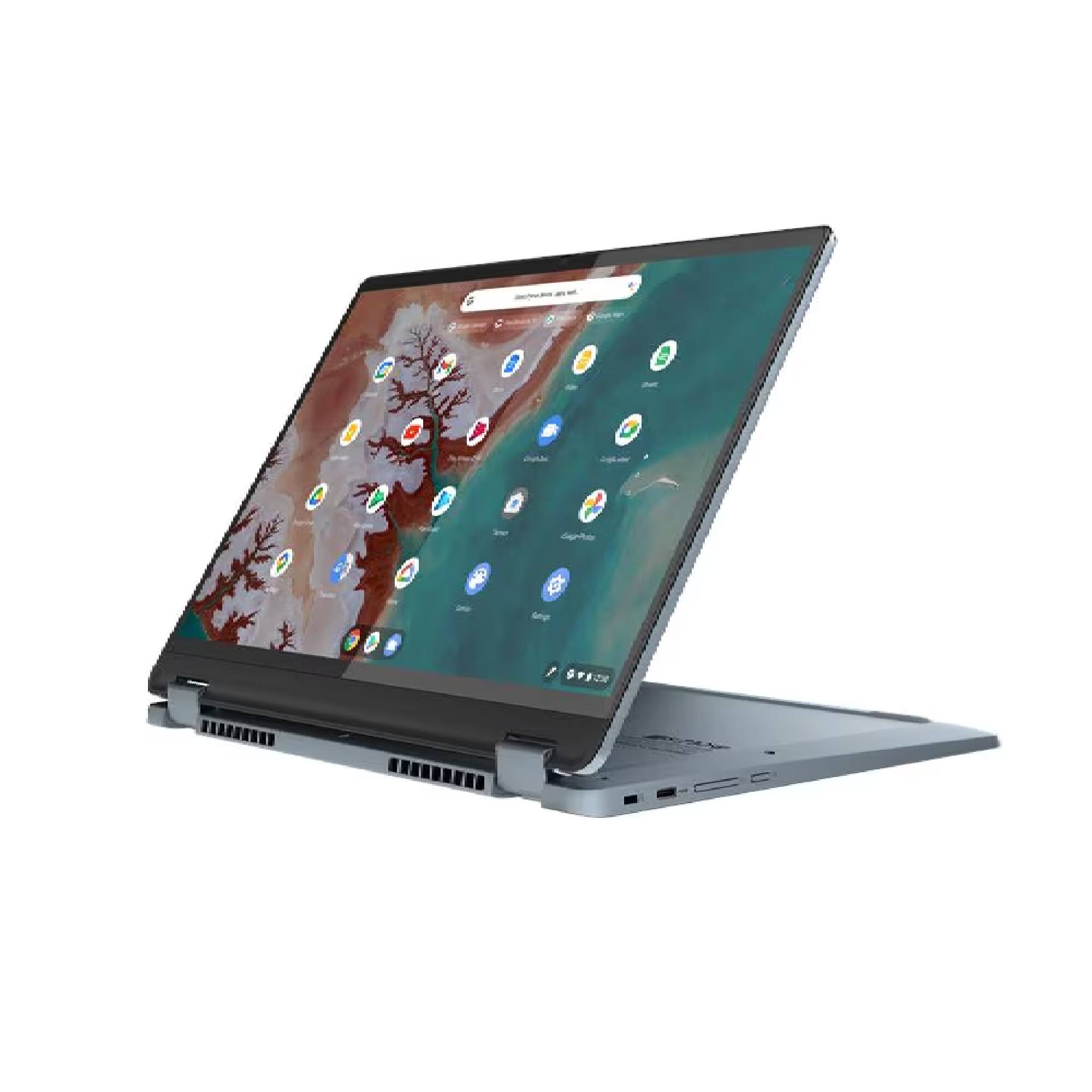 Angle. Lenovo - Lenovo IP Flex 5 14IAU7 14" Touch Chromebook Intel i3-1215U 8GB 128GB ChromeOS (French / English) - Stone Blue.