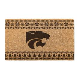Jardine - Kansas State Wildcats 18" x 30" Holiday Coir Doormat - Brown