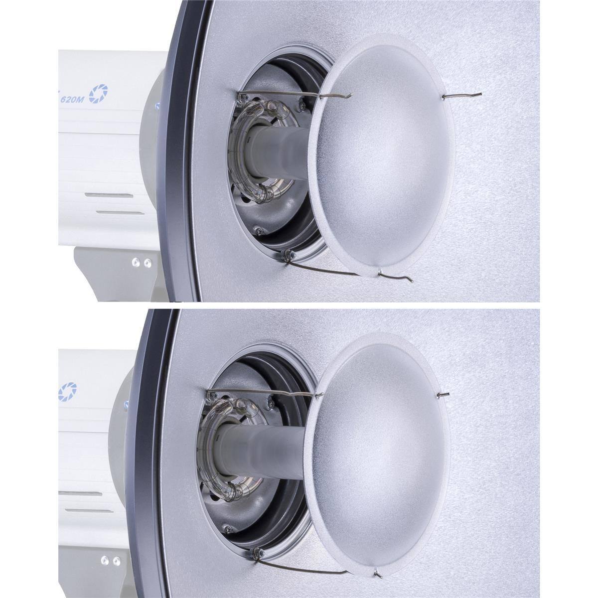 Alt View 7. Glow - Glow 22" Silver Beauty Dish for Hensel Mount.