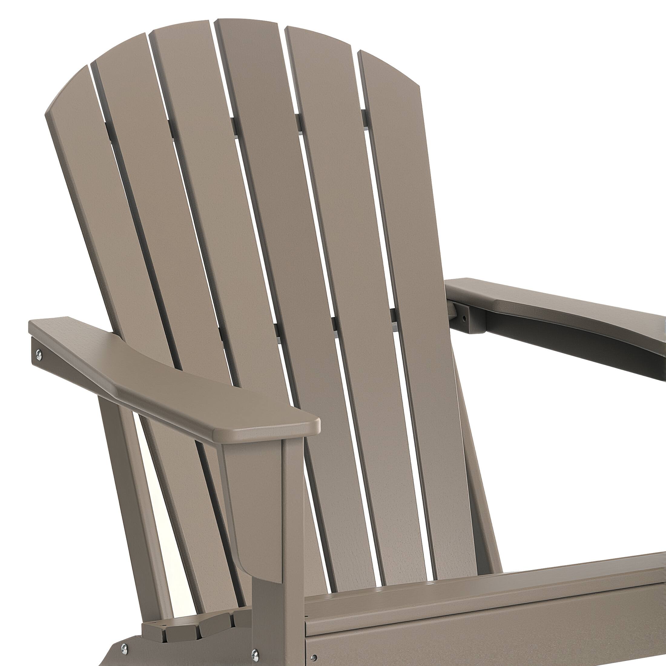 Alt View 4. WestinTrends - WestinTrends Dylan Outdoor Adirondack Chair (Set of 2) - Weathered Wood.