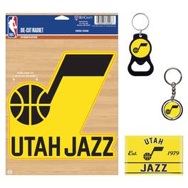 WinCraft - Utah Jazz 4-Pack Key Rings and Magnets Set - Multicolor