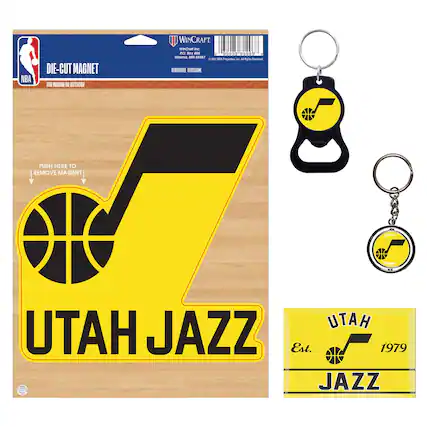NBA DIE-CUT MAGNET FOR INDOOR OR OUTDOOR
WINCRAFT
WinCraft Inc.
Winona, MN 55987
REMOVABLE ROSSAKE
PUSH HERE TO REMOVE MAGNET
UTAH JAZZ
Est. 1979
UTAH
Est. 1979
JAZZ