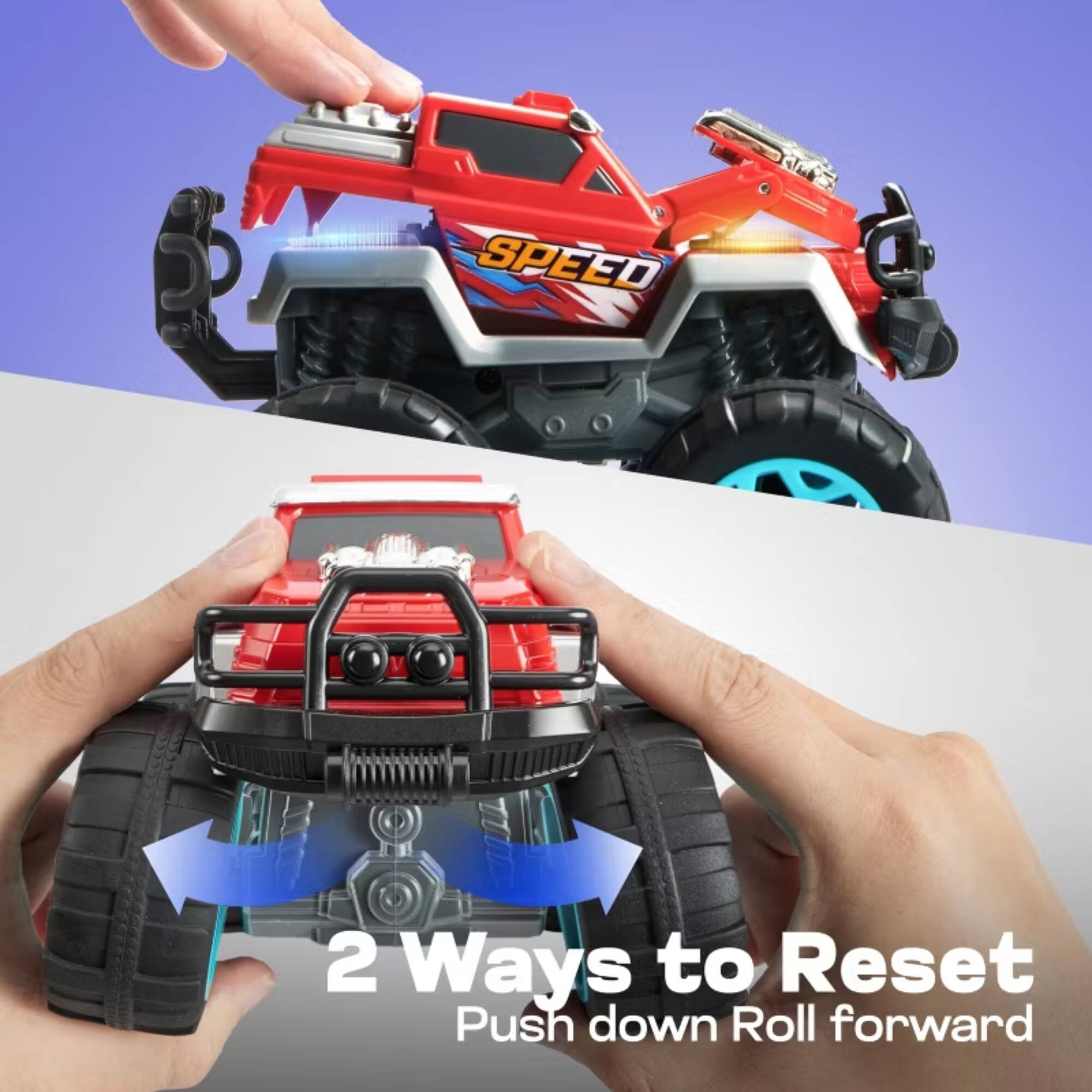 2 Ways to Reset  
Push down Roll forward