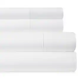 Bibb Home - 1000TC Egyptian Cotton Rich 4-Piece Sheet Set - White