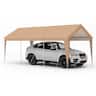 Costway - 10x20FT Patio Heavy Duty Carport Garage Steel All-Weather Tent Outdoor Shelter - Yellow