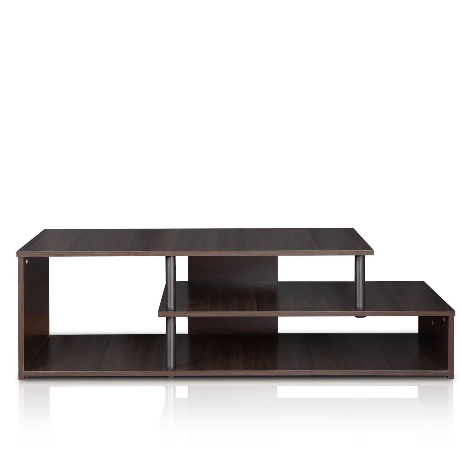 Alt View 4. Furinno - Econ Low Rise TV Stand - Espresso/Black.